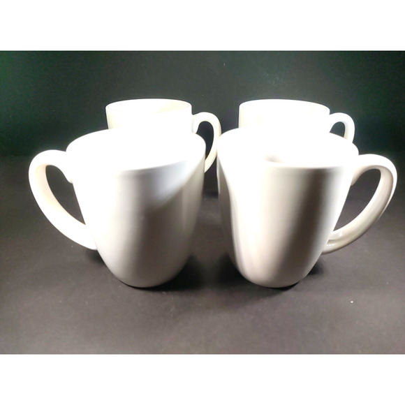 Corelle Coordinates White Coffee Cup Mugs Lot Of 4 - Picture 2 of 9
